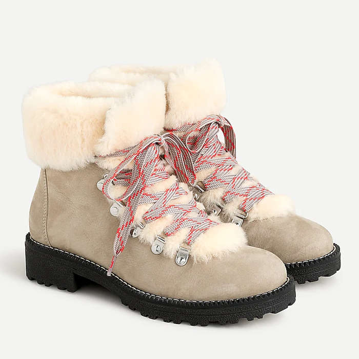 shearling lined ankle boots