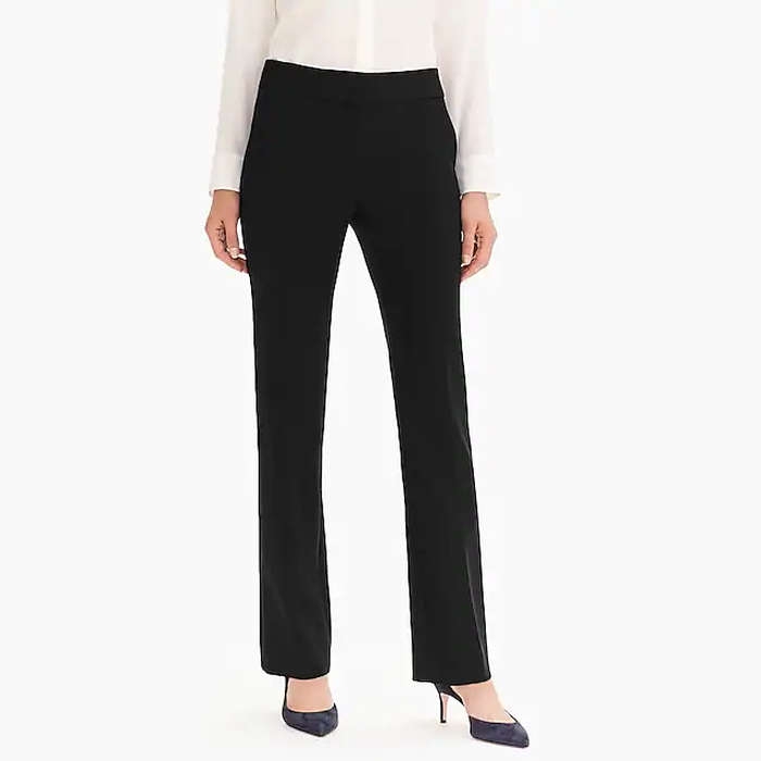 petite black work pants
