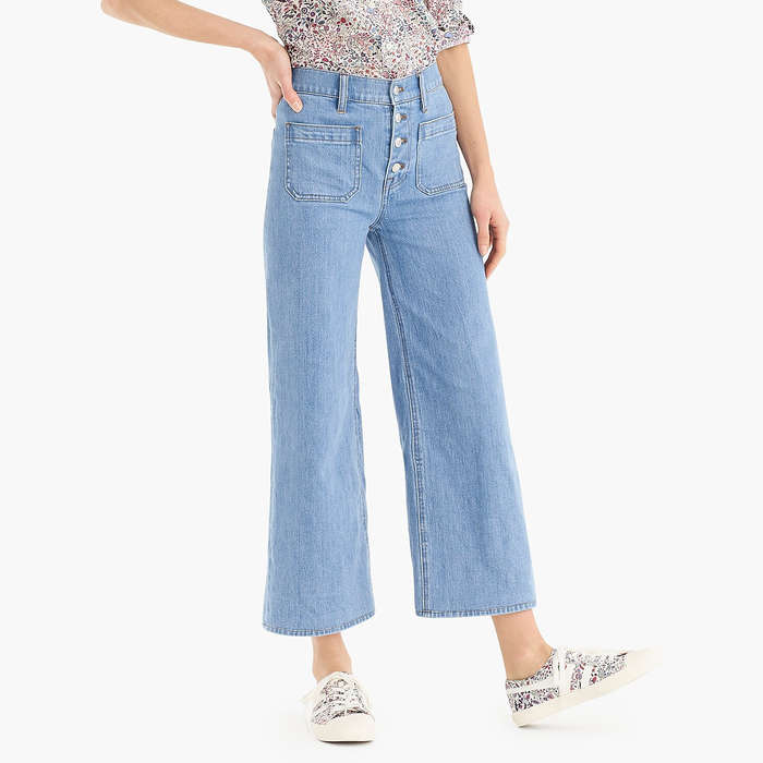 jeans with buttons down the side
