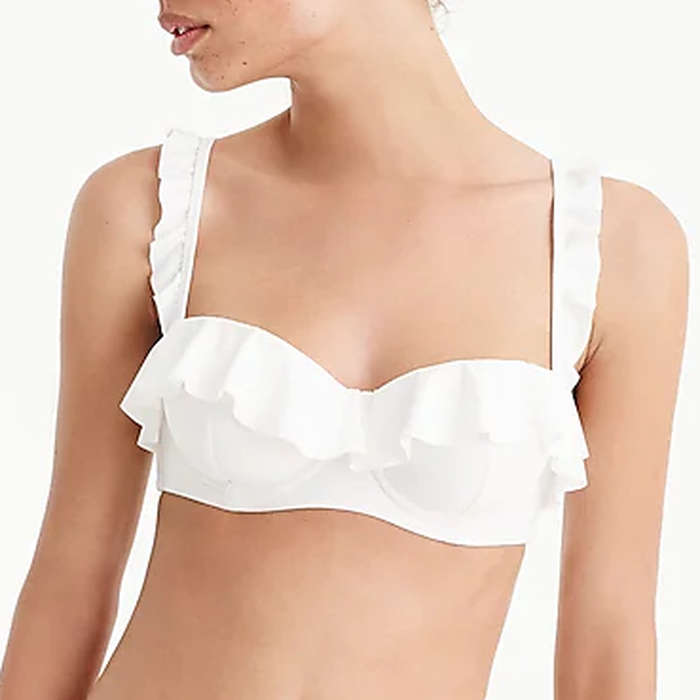 underwire ruffle bikini top