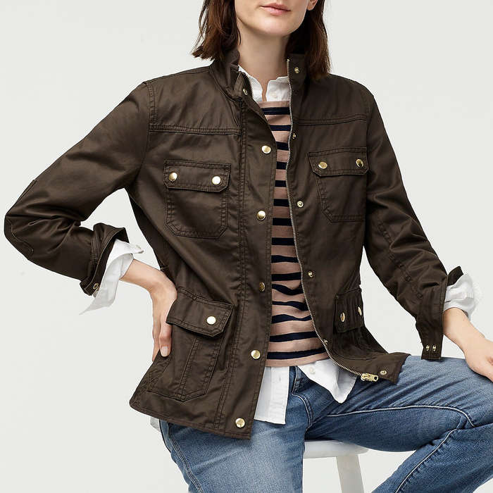 ladies navy military style jacket