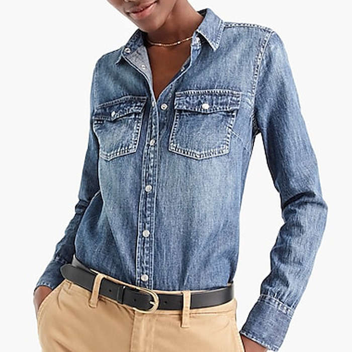 chambray work shirt women