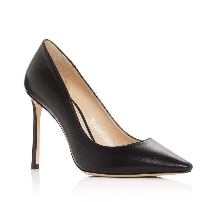 designer black pumps
