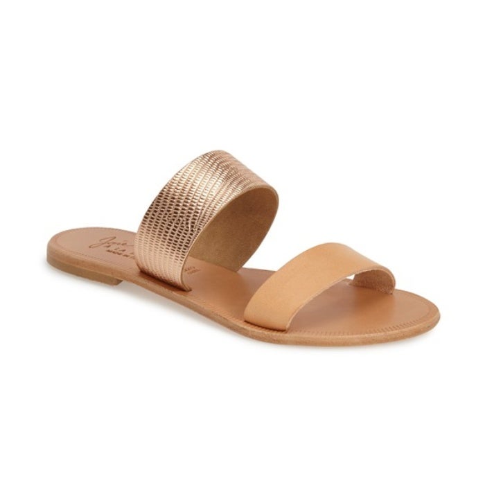 flat slip on sandals