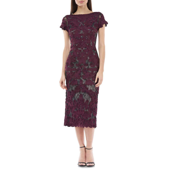 plum mother of the bride dress