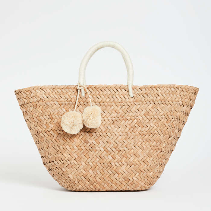 designer straw tote