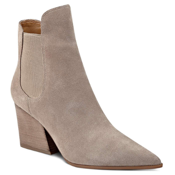 pointed toe tan booties