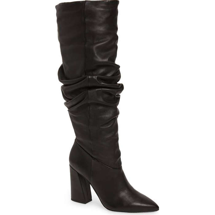 brown and black boots wide calf