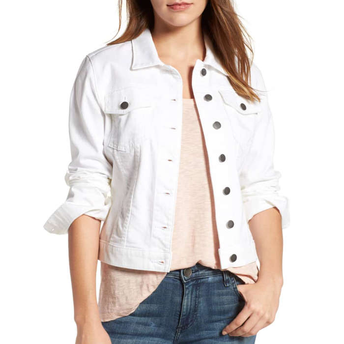 ladies white denim jacket