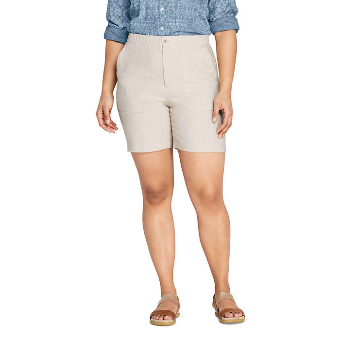 linen shorts women's plus size