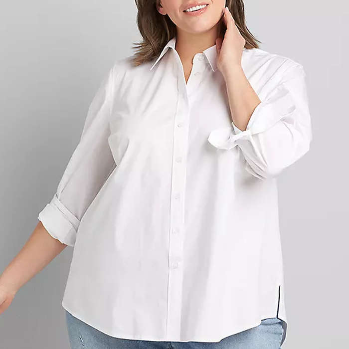 plus size button up blouses