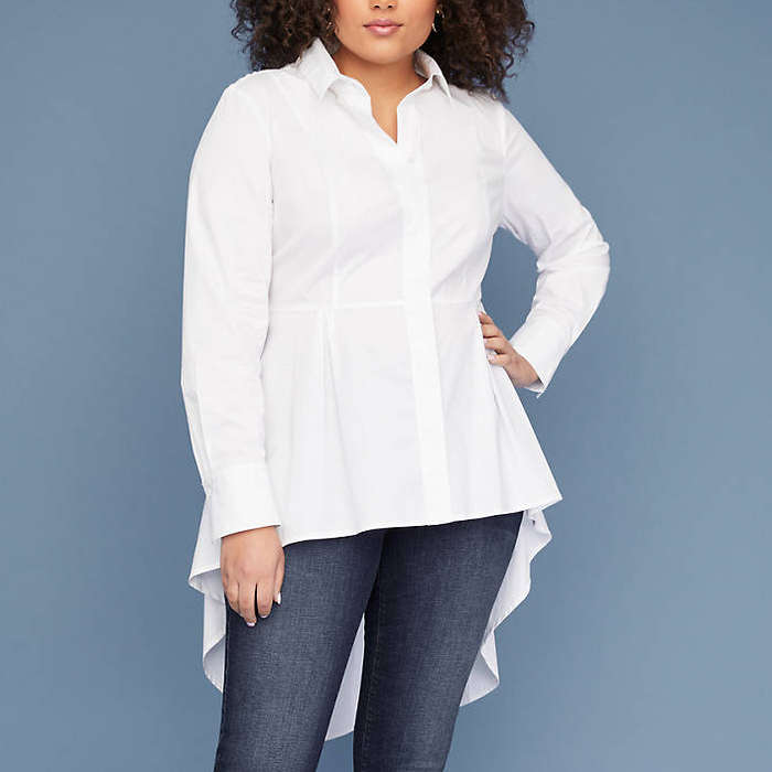 plus size button down collar shirts
