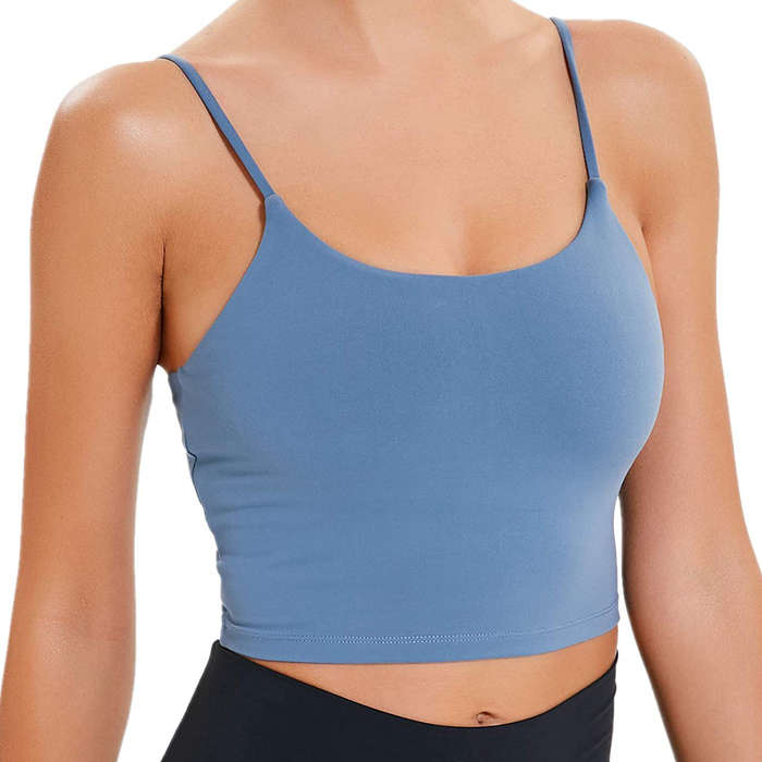 Viracy Womens Built in Bra Workout Tank Tops Padded Athletic Yoga Running Shirts 