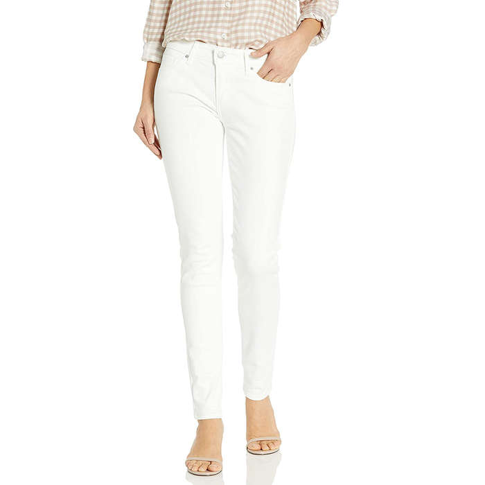 levi's white skinny stretch jeans