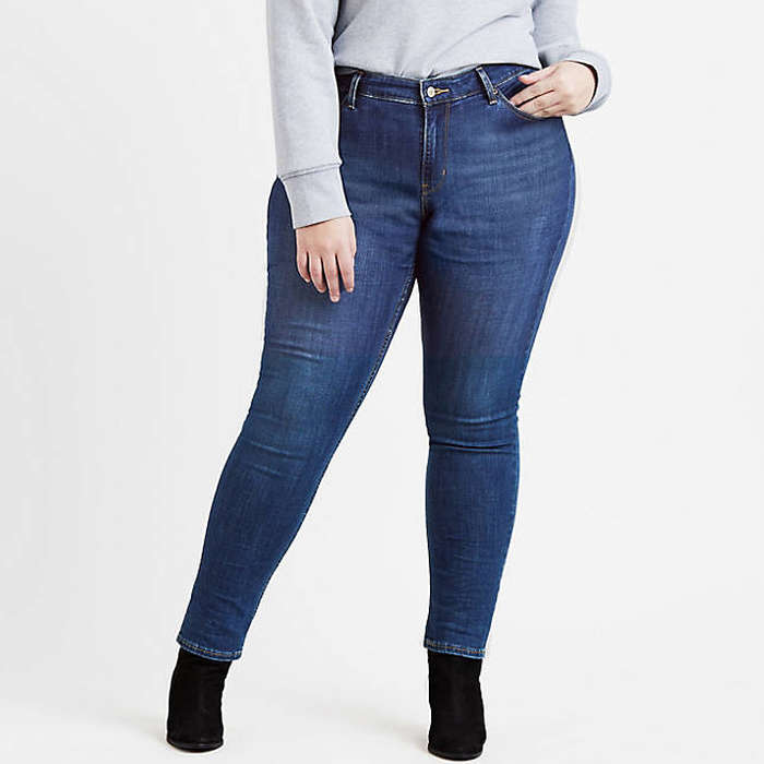 plus size skinny jeans with holes