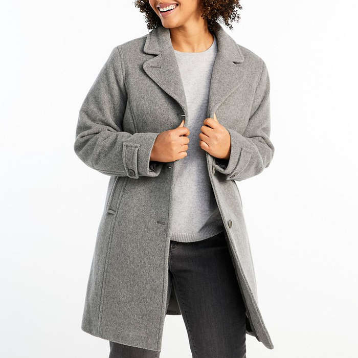 ll bean plus size coats