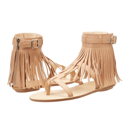 lace up nude flat sandals
