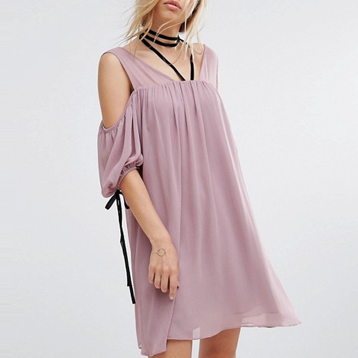 cold shoulder dress casual