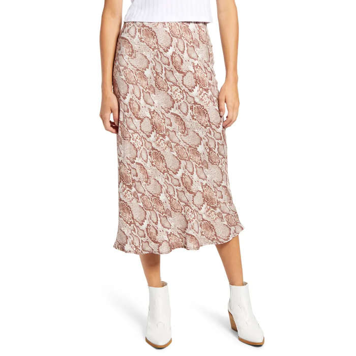 love fire leopard midi skirt