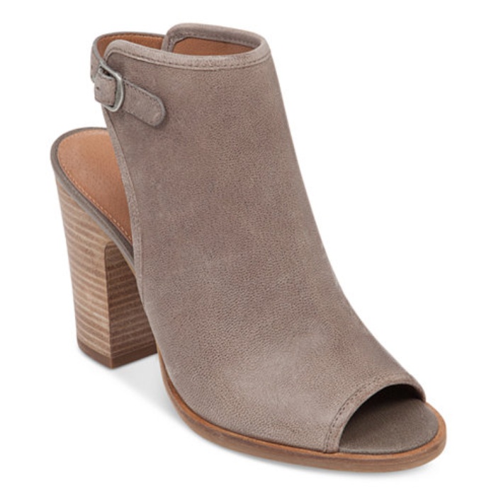 strappy peep toe booties