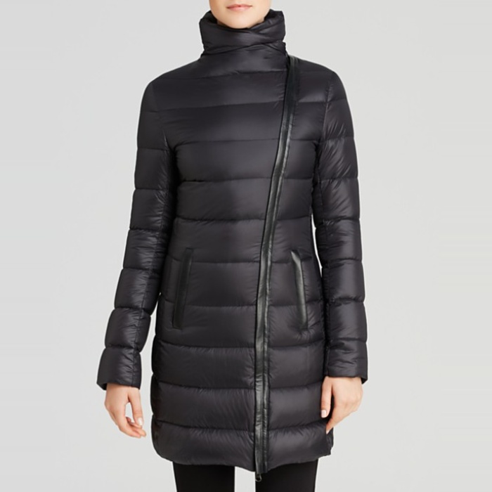 DKNY Faux Fur Trim Hooded Down Puffer Coat | Rank & Style