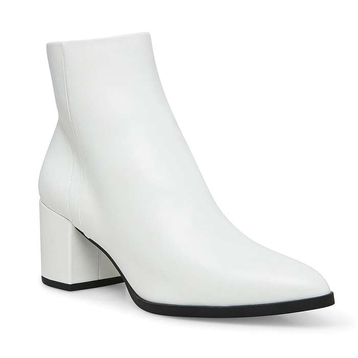 white mini boots