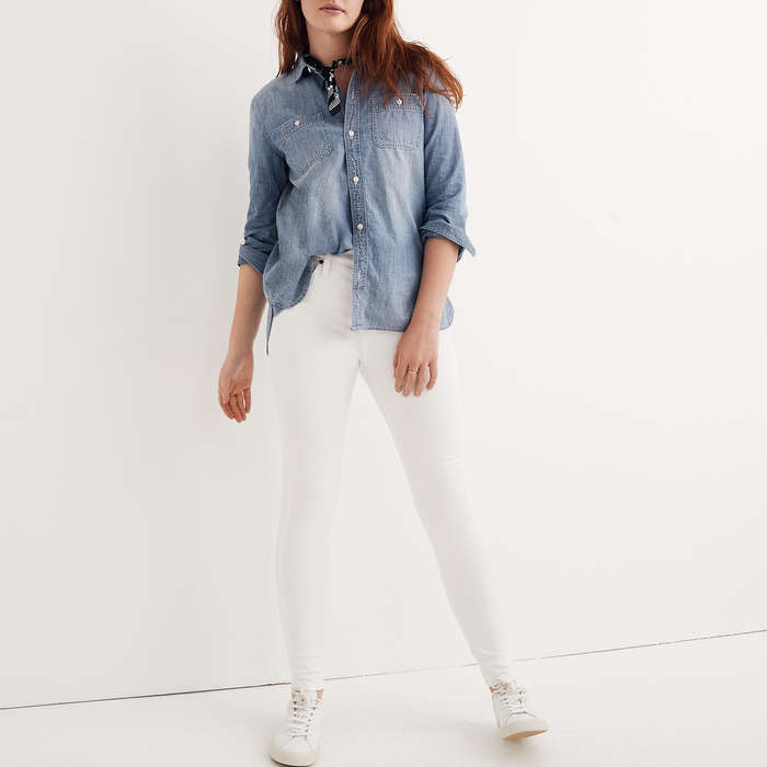 white skinny jeans with holes