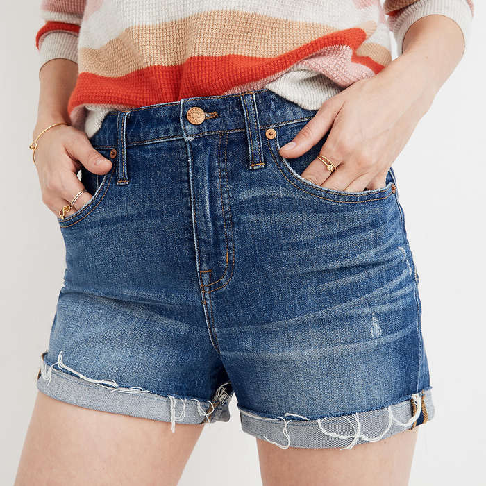 non denim high waisted shorts