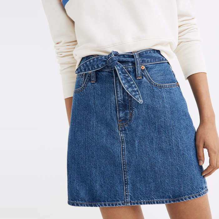 colored denim skirts