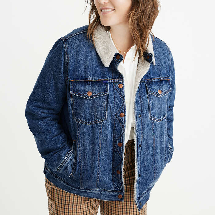 sherpa denim jacket plus size