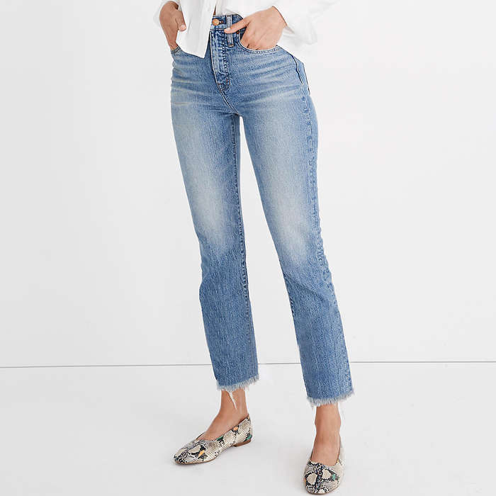 most flattering straight leg jeans