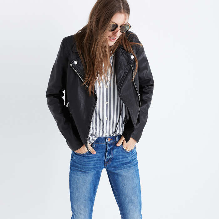 Madewell Washed Leather Motorcycle Jacket