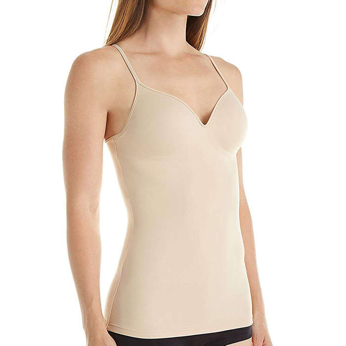 v neck cami built in bra