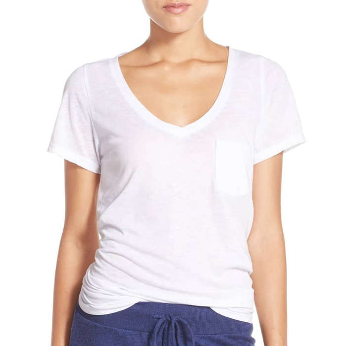 basic v neck womens tee