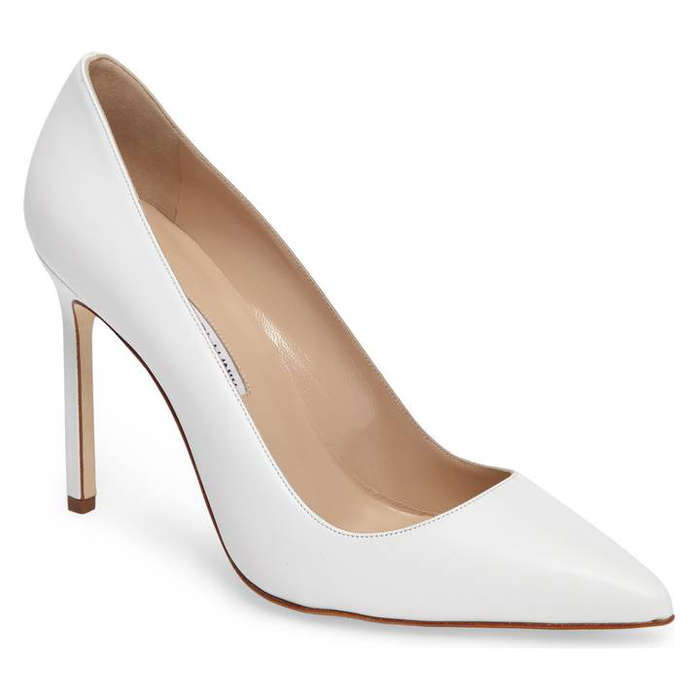 all white heels