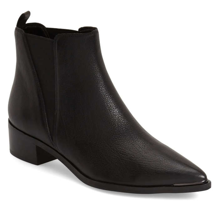 pointed black flat boots