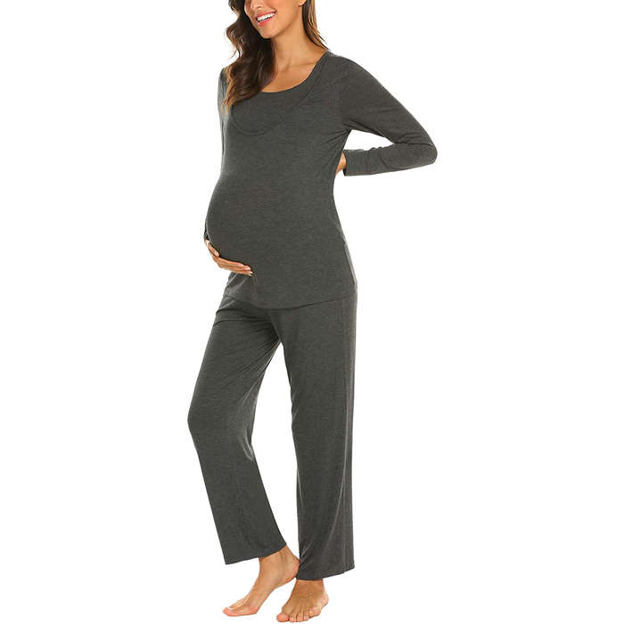 Latuza Womens Maternity Pajama Pants Set Nursing Loungewear