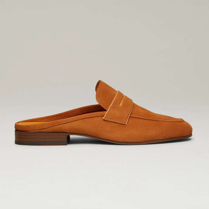 flat backless loafers