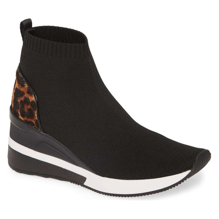 michael kors knit high top trainer