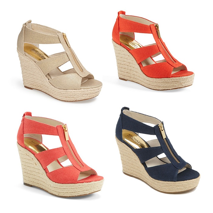 michael michael kors damita platform wedge sandals