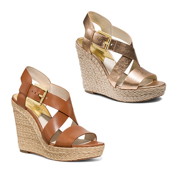 michael kors nude wedges