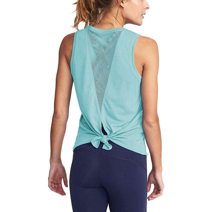 tie back workout tank top