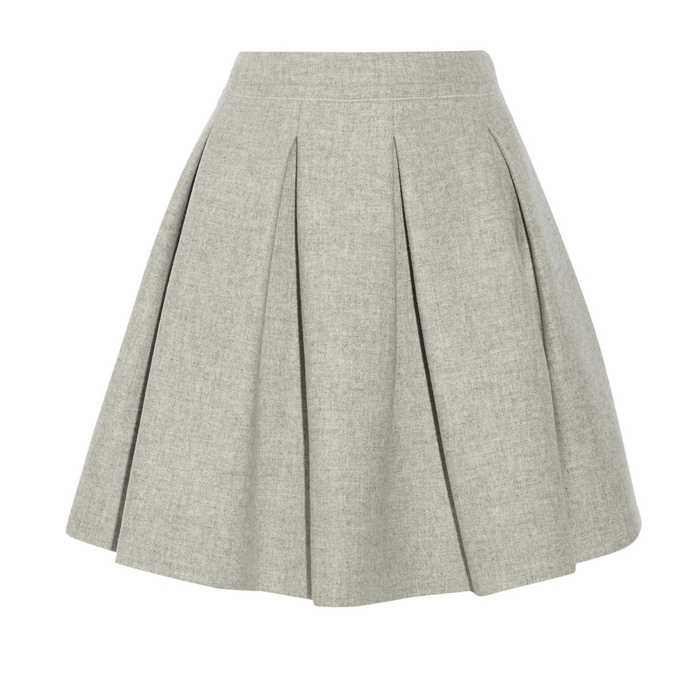 Miu Miu Pleated Wool Mini Skirt | Rank & Style