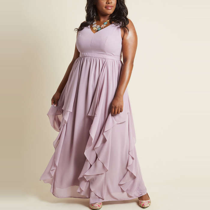 flattering evening gowns for plus size