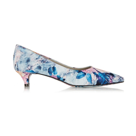 blue floral pumps