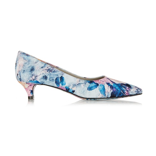 blue floral pumps