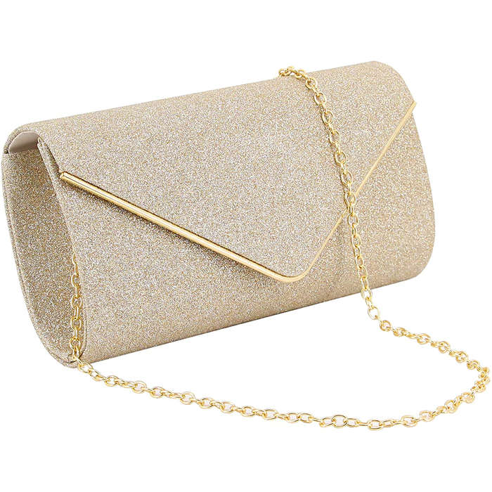 Women Evening Bag Clutch Purses Women Elegant Prom Evening Bag Small Clutch Bag Shoulder Bag Cross-Body Bags with Wristlet and Chain Strap Handbag Purse for Cocktail Party Ladies Wedding Bag Party Han 