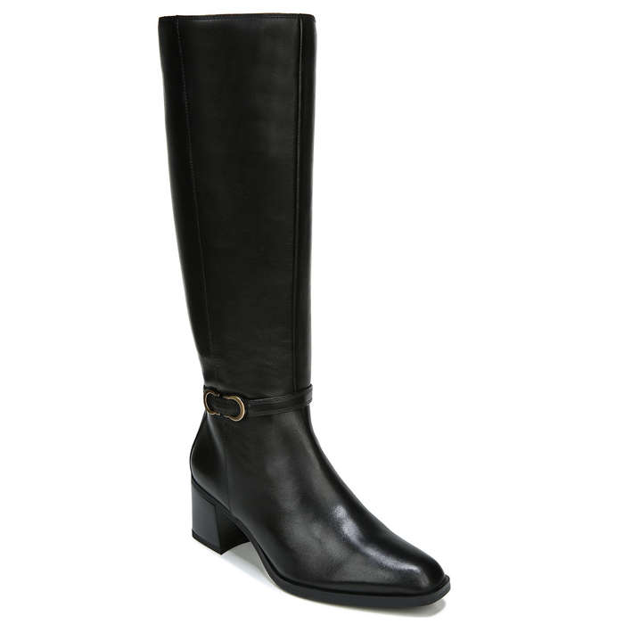 tall black wide calf boots