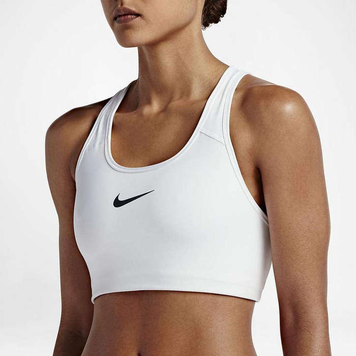 white nike bralette