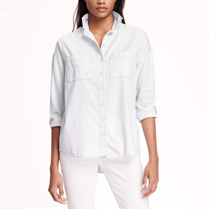 boyfriend red button up shirt womens